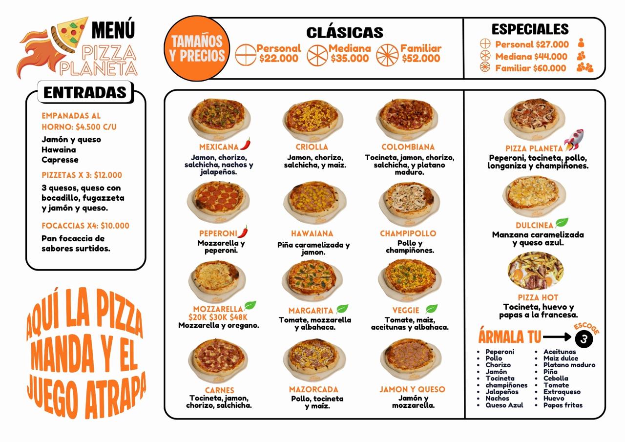 Variedad de pizzas listas para servir